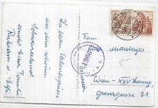 1949 SWITZERLAND POSTCARD WITH 2 STAMPS TO VIENNA  AUSTRIA MY REF 717