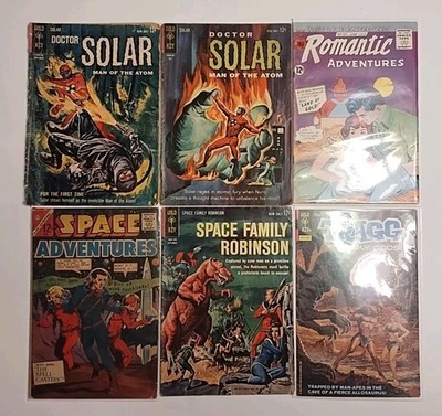 1960s 1970s MIXED COMIC LOT OF 6 Solar Man Of The Atom Romantic Space Tragg RARE