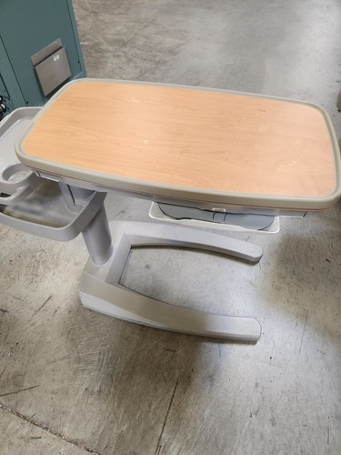 invacare split top overbed table with dravwer and mirrro