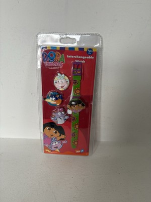 Vintage 2006 Dora The Explorer Digitaluhr mit austauschbaren Gesichtern Brandneu in Verpackung NEU