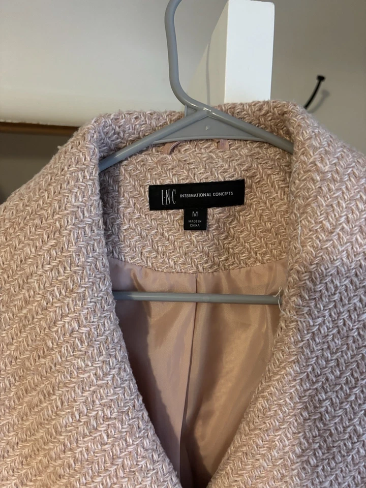 Abrigo Mujer INC International Concepts Marca Talla M Rosa Rosa Foto 2 de 4