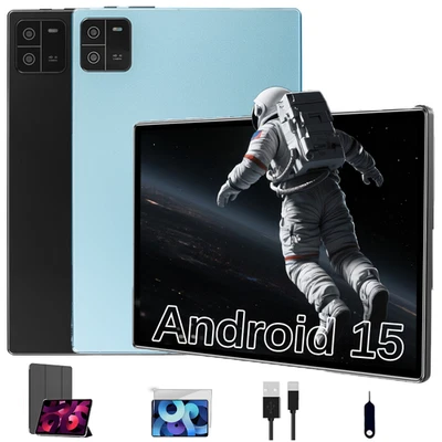 New Android 15 Tablet 10 Inch Electronics tablets 16GB/256GB Octa-Core 5G Wifi6 - image 1 of 4