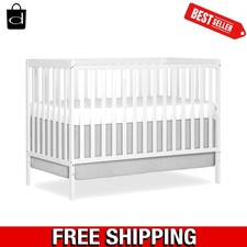 Dream On Me Synergy Full-Size Crib - 5-in-1 Convertible Design, White Finish