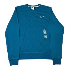 Men  s Nike Sportswear Club Fleece Blue Sweatshirt Size Medium 637902-381 NWT