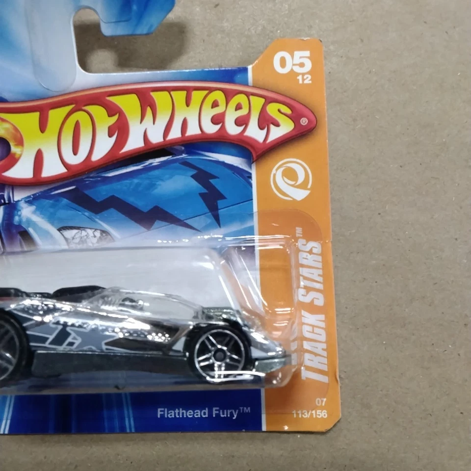 2007 Hot Wheels #113 Track Stars 5/12 FLATHEAD FURY Chrome w/OH5 Spoke Short A28 - Image 2 of 4