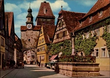 Marktsturm Rothenburg ob der Tauber Bavaria Germany vintage postcard x332