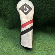 Majek 5 Wood Headcover; Red,Black, White Good Condition Ships Fast HC351