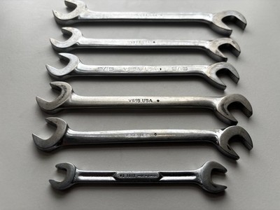 Snap-on 6pc 4-Way Angle Head Wrench Set - VS Series - SAE 3/8'' to 11/16'' - USA
