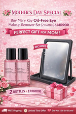 Mary Kay Oil-Free Eye Makeup Remover 2pk Travel 1oz/29ml  Mirror Mother's Day