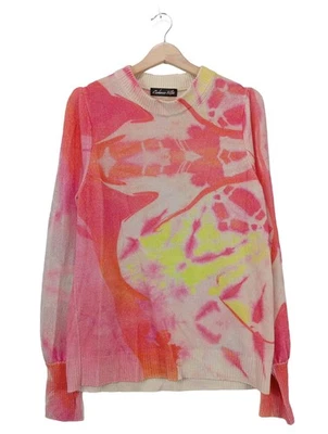 CASHMERE VICTIM Pull en cashemire Dames Pull T EU 38 rose-blanc-jaune primevère - Photo 1/4