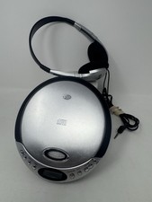 Durabrand - Model CD-566 - Portable CD Player Silver Black W Headphones Tested