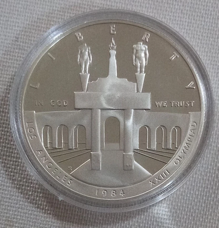 1984-S Proof USA Coin – Olympic Eagle Siver Dollar – Los Angeles, 23rd Olympiad - Image 4 of 4