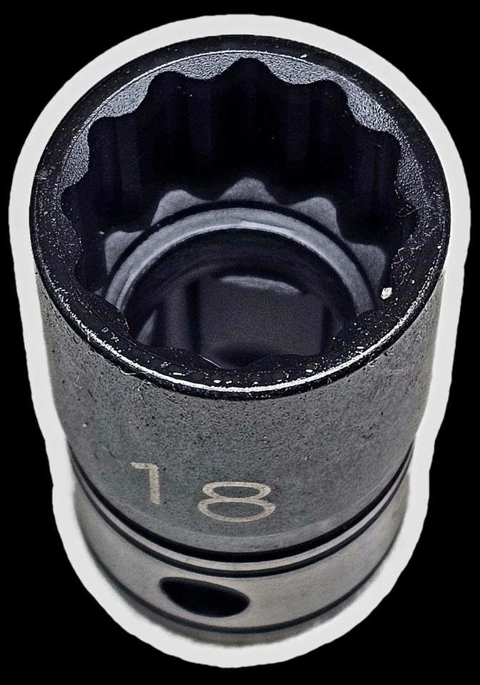 Juego de enchufes de impacto gris neumático 1/2" Dr (10-27) mm estándar/profundo dúo 12 Pt Foto 2 de 3