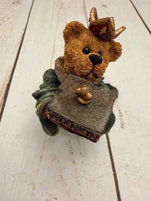 1995 Boyds Bears Heath as Caspar w/Frankincense Nativity 2 Resin Figurine 4'' GUC