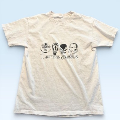 Vintage And Then Columbus Shirt MCaribbean Masks Graphic 1991 Tee