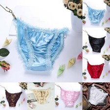 Women's Silk String Bikini Underwear Available in Multiple Colors and Sizes 