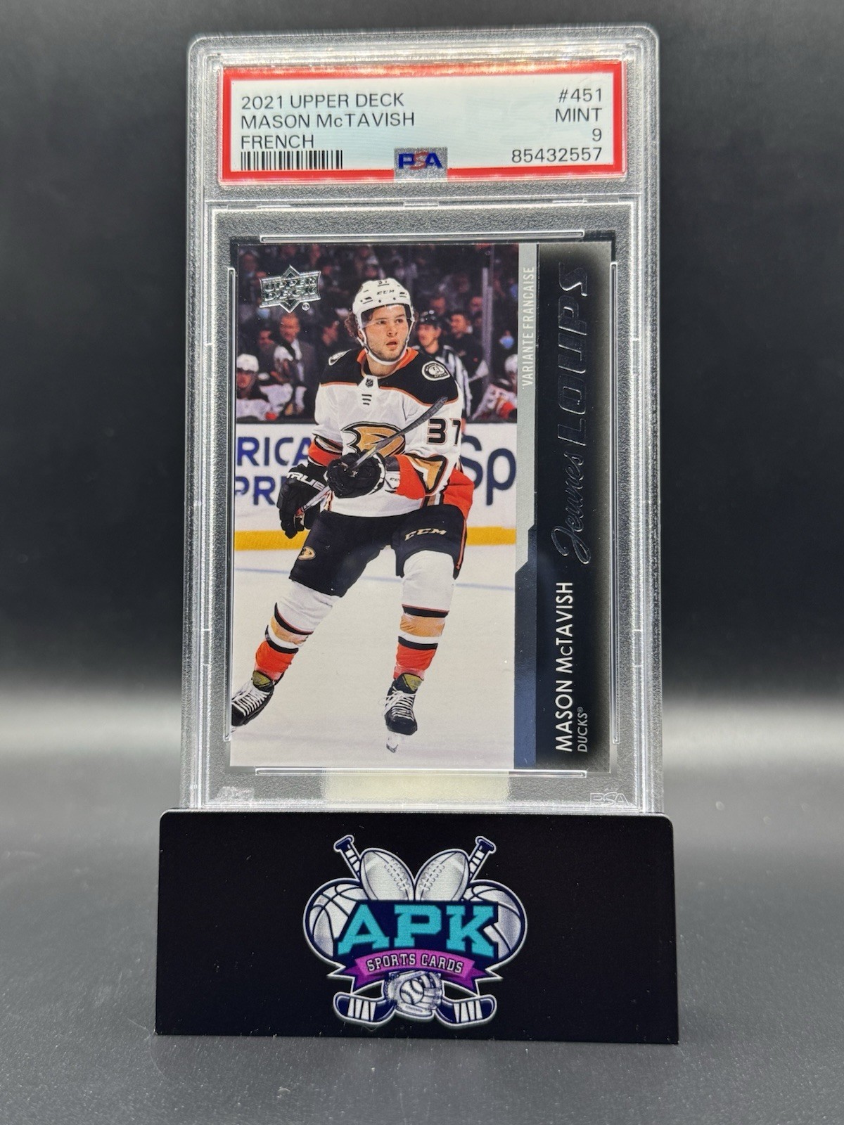 2021 Upper Deck MASON McTAVISH RC #451 French Young Guns DUCKS PSA 9