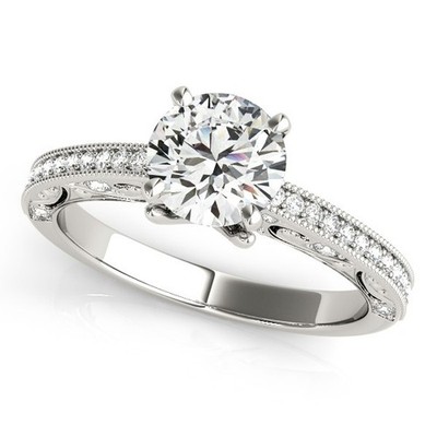 2,50 kt DE/VS Lab Grown Solitär Diamant Verlobungsring Platin - handgefertigt