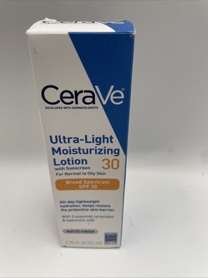 CeraVe Ultra Light Moisturizing Face Lotion Spf 30 1.7 Oz 1 Pack Exp 01/28