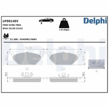 Delphi Bremsbelag-Satz Bremsklötze vorne 646469 LP5014EV 1S0698151E