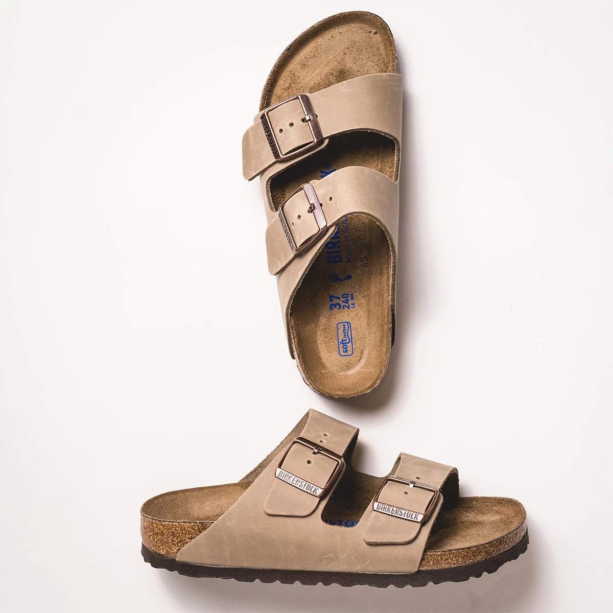 Birkenstock Arizona Oiled Leather Tobacco Brown Sandals Unisex Shoes New w/ Box