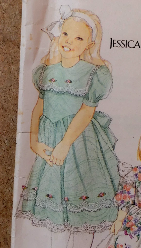 Simplicity 7080 Jessica McClintock Childs dress Sizes 2-6X 3- styles Back zipper - Image 2 of 4