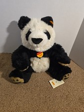 New Manschli /Steiff Panda Teddy Bear EAN 064258 Plush Stuffed Animal Play Toy.