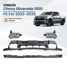 For 2022-2025 Chevy Silverado 1500 Front Bumper Lower Cover Deflector Fog lights