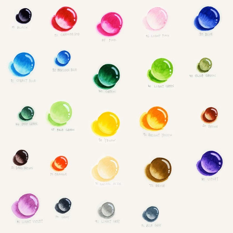  Kuretake Zig Clean Color Real Brush 24 colors set, Brush Office Product - Image 3 of 4