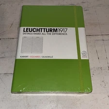 Leuchtturm1917 Medium (A5) Notebook - Lime - Green - Squared NEW SEALED Rare