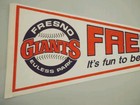 Fresno Giants Vintage 1980's "It's Fun to Be a Fan"Baseball Pennant Flag  — photo 3