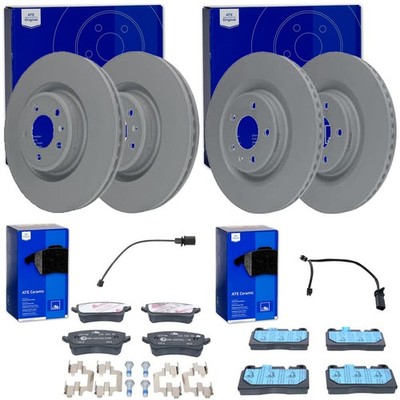 ATE BREMSSCHEIBEN + CERAMIC BELÄGE VORNE + HINTEN passend für AUDI Q5 8R