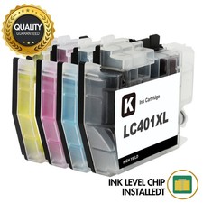 4-pk LC401 LC-401 Ink Cartridges for Brother MFC-J1010DW MFC-J1012DW MFC-J1170DW