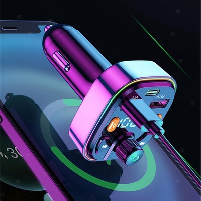 Q5 Auto Bluetooth Sender Dual USB PD Typ C Drahtloser Autoladeadapter