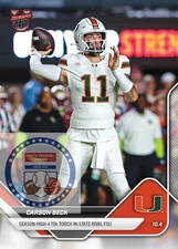 **PRE SALE** Carson Beck - 2025-26 Bowman U NOW® Football - Card 25