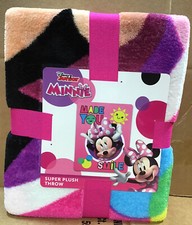Disney Junior Minnie Mouse Super Plush Throw Blanket 46x60 Inches