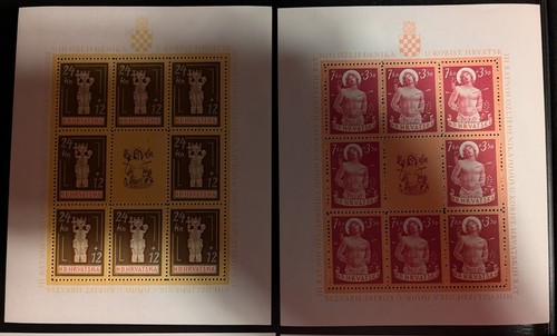 CROATIA 1944, MNH MINI SHEETS MICHEL CAT.# 154-157 COMPLETE SET. LOOK ! - Picture 6 of 6