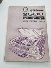 MANUALE RIPARAZIONI MOTORE FRIZIONE CAMBIO ALFA ROMEO 2600 ED. 1963