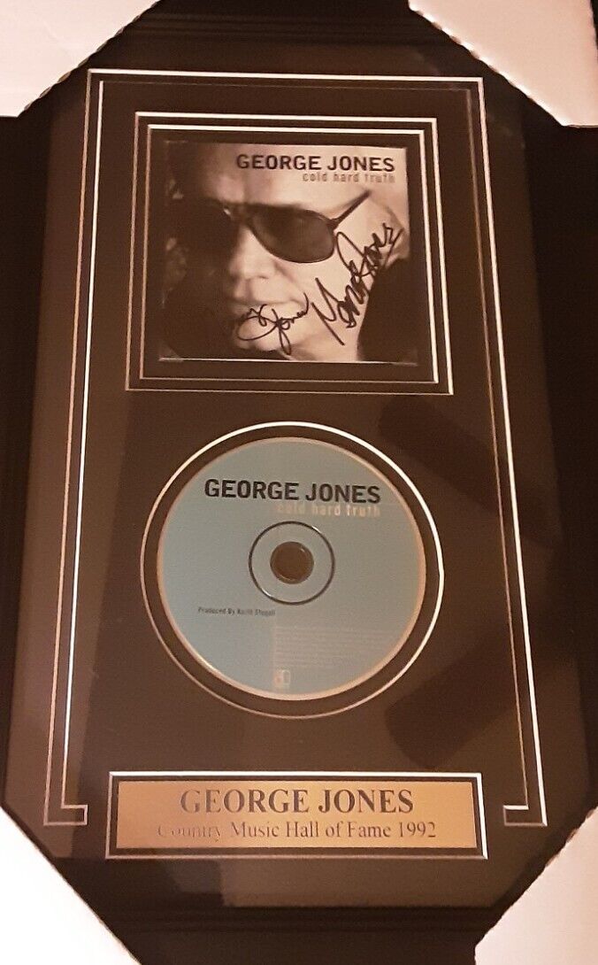George Jones Autographed Signed "The Cold Hard Truth" Cd With New Custom Framing JSA COA 