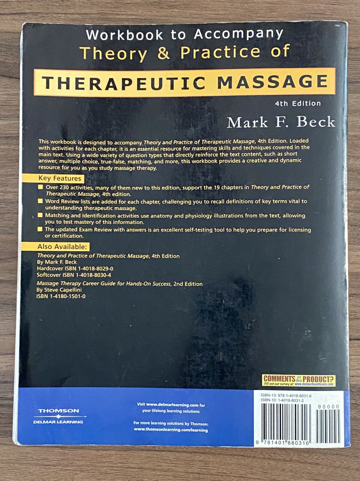 Theory and Practice of Therapeutic Massage by Mark F. Beck