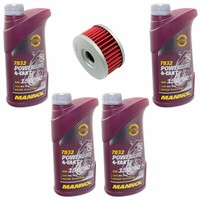 MotoröL ÖLfilter HF136 Set 15W50 4 Liter FüR Beta Alp 350 M4 Baujahr 2004-2016