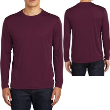 Mens Long Sleeve T-Shirt Base Layer Moisture Wicking XS S M L XL-4XL Workout Tee