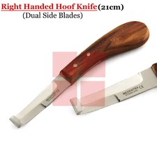 Veterinary Farrier Hoof Knife Right Handed Double Sided Narrow Blades Horse Tool