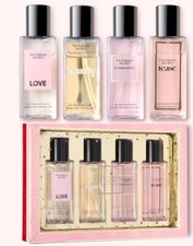 Victoria's Secret 4 Piece Best of Fine Fragrance Mist Gift Set,NEW WITH BOX