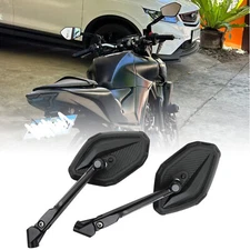 Pair Motorcycle Side Mirrors Rearview For Yamaha MT-03 MT-07 MT-09 MT-10 FZ6 FZ8