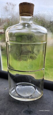 古い瓶　ビン びん Vintage 1961 J&J Clear Glass Bottle with Plastic Screw On Lid | eBay