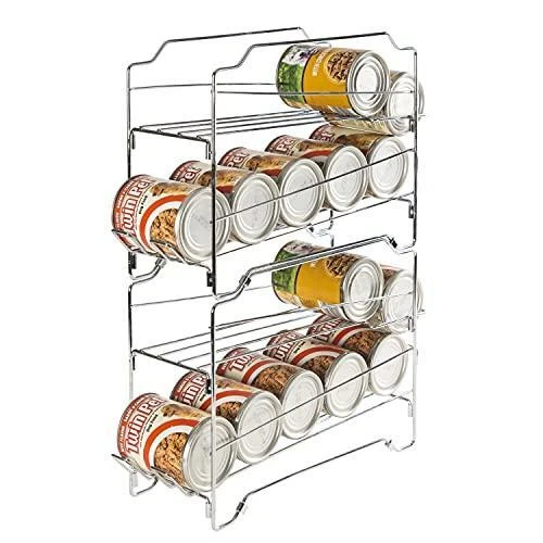 Cat food top can dispenser rack