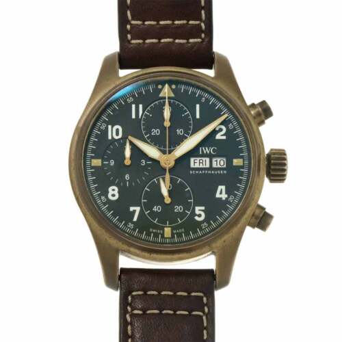 IWC Pilot Watch Spitfire Chronograf IW387902 Automatyczna zielona tarcza 90233101 - Zdjęcie 1 z 7