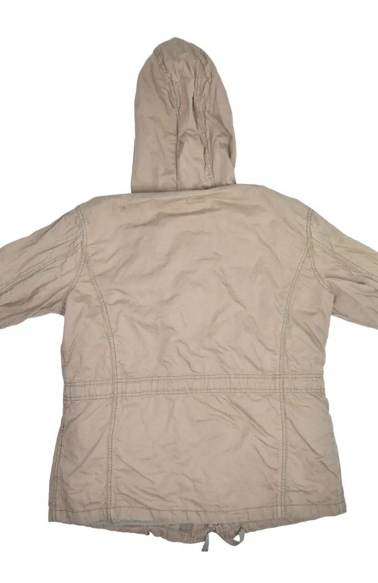 Gap Jacket Mens L Military Parka Premium Khaki Lined Hooded