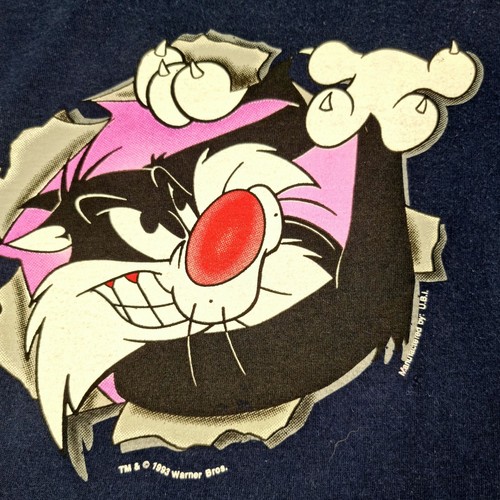 Looney Tunes Vintage Tweety & Sylvester 90s 1993 Single Stitch T Shirt Size XL - Picture 2 of 9